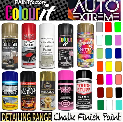 £6.29 • Buy All-Purpose Aerosol Spray Paint Matt Gloss Satin Primer Metal Wood Plastic