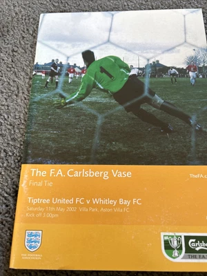 £1 • Buy Tiptree Utd V Whitley Bay Fa Carlsberg Vase Final 11th May 2002