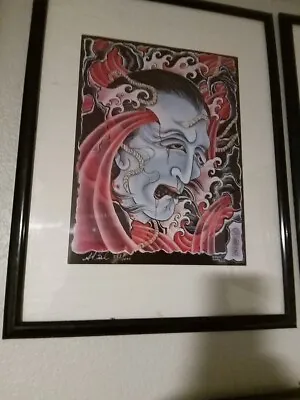 Arron Bell Framed Vintage Autographed  Numbered 293 Of 1000 Tattoo Art  • $175