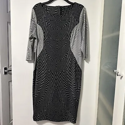 Marks And Spencer 20 Black Mix Dress Nwot Women Lade Es • £19.99