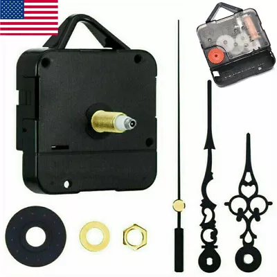 Quartz Wall Clock Movement Mechanism Black Diy Repair Parts Kit Clock Movement ! • $3.72