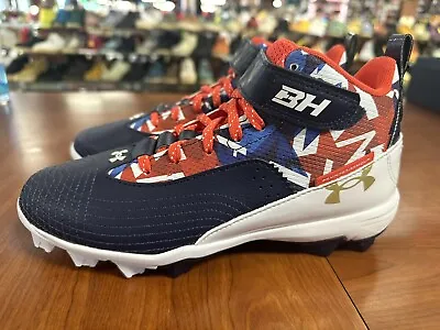 Boy's Under Armour Harper 7 Mid USA RM Jr  Baseball Cleats 3025599-400 • $39.37