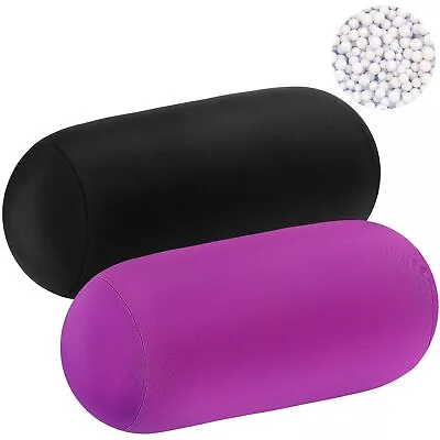 2 Pcs Microbead Roll Pillow 11.8 X 6.3 Inch Soft Pillow Bolster Cylindrical P... • $45.96