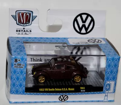 M2 Machines 1953 Volkswagen Vw Beetle Brown Diecast Model Toy Car 1/64 Scale New • $13.99