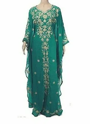 $51.57 • Buy SALE New Moroccan Dubai Kaftans Farasha Abaya Dress Very Fancy Long Gown MS 152