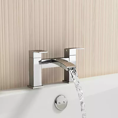 £47.99 • Buy Bathroom Sink Basin Mixer Tap Set Waterfall Bath Filler And Shower Faucet Brass