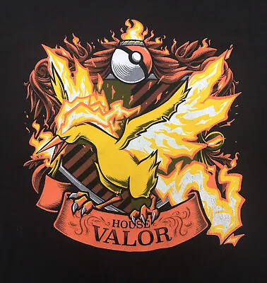 Pokémon Go House Team Valor Graphic Tee Pokéball Moltres Trainer Anime Size 2XL • $10.39