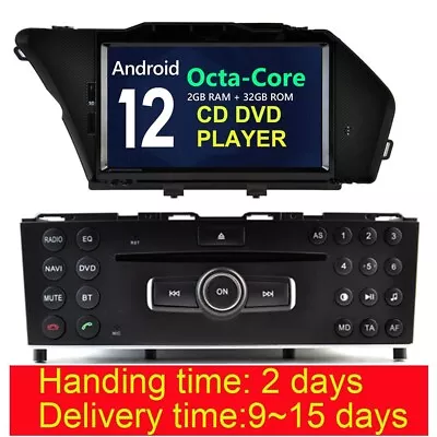 Android 12 Car DVD CD Navi Radio For Mercedes Benz GLK Class X204 GLK350 2008-12 • $436.99