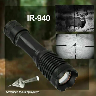 £19.99 • Buy 500Yards Infrared 10W IR 940nm LED Hunting Light Night Vision Torch Scope Mount