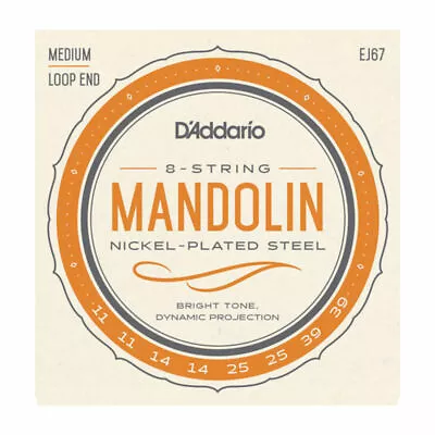 D'Addario EJ67 Nickel Mandolin 11-39 • $6.88