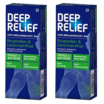 X2 Deep Relief Triple Action Anti Inflammatory Gel Back/Rheumatic/Muscular Pain • £9.99