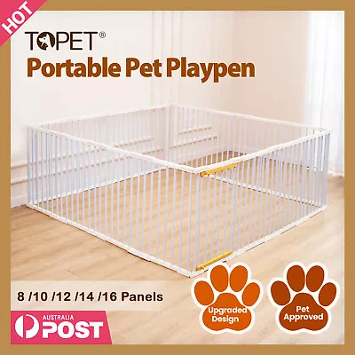 TOPET Portable Pet Dog Playpen Enclosure Cage Puppy Play Pen 8/10/12/14/16 Panel • $69