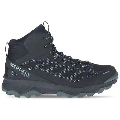 Merrell Mens Speed Strike Mid GORE-TEX Walking Boots Outdoor Hiking Boot - Black • £76.90