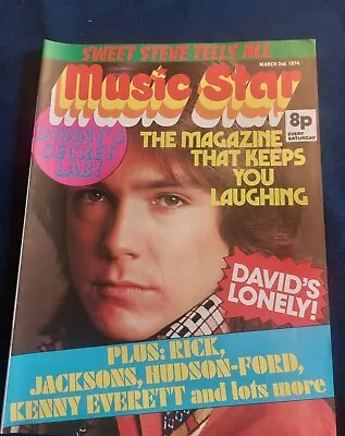 Rare MUSIC STAR Magazine 2nd MARCH 1974 Cassidy Stardust Slade Jacksons Sweet • £15