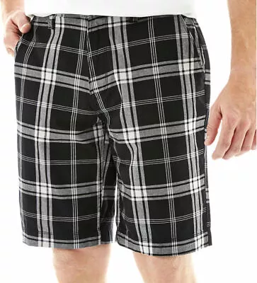 JF J. Ferrar Black Plaid Shorts New Size W34 Msrp $42.00 New • $16.99