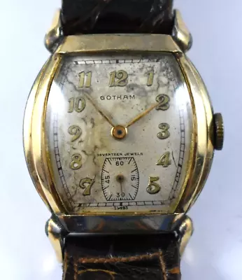 Vintage Swiss Made Gotham RGP & SS Case Manual Wind 17J Wrist Watch Lot.ey • $12.99