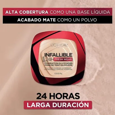 L'Oreal Infallible 24hr Fresh Wear Foundation In Powder (9g) [Choose Shade] • £10.99