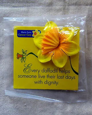 Marie  Curie Cancer Care Original Daffodil On Card  Unused • £2.99