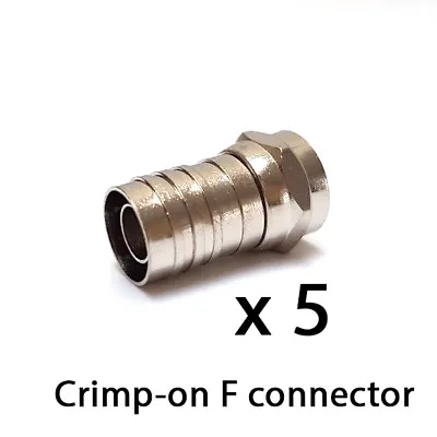 Crimp On F Connector CT WF100 PF100 PH100 RG6 Sat Cable SKY TV Aerial Freesat X5 • £4.05