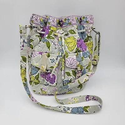 Vera Bradley Drawstring Purse 'Watercolor' Pattern Retired Floral Pouch Bag • $10.79