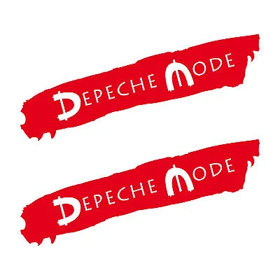 2 Car Stickers 20cm Cut Out Decorative Film Depeche Mode Brush Stroke Spirit • $15.11