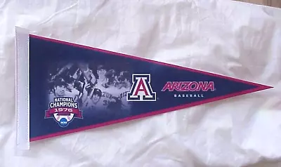 1976 U Of A Arizona Baseball Championship Pennant NCAA Wildcats 7.50  By 18.25  • $35