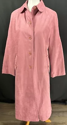 Vintage Forecaster Of Boston Trench Coat Pink Button Down Size 11/12 • $40