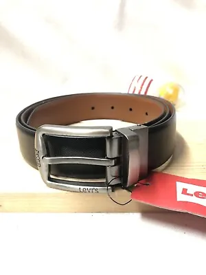 Mens Levi’s Leather Belt Size 32 To 34 Waist Nwreversible(np04999) • £18.99
