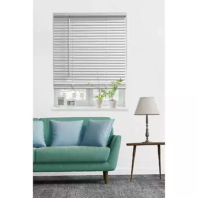 White Cordless Room Darkening Vinyl Horizontal Mini Blinds 34  X 48 In. US US • $13.45