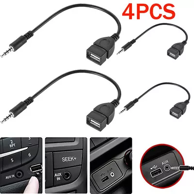 4X 3.5mm Male Audio AUX Jack To USB 2.0 Type A Female OTG Converter Adapter • $8.68