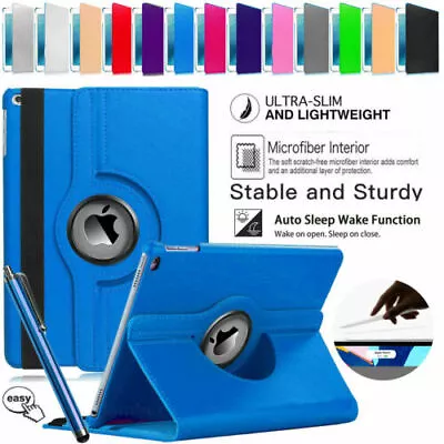 Apple Case Leather 360 Rotating Case For IPad 10.2''inch 9th 8th 7th Generation • £4.95