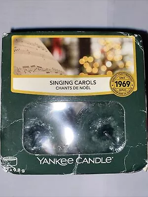 Yankee Candle Tea Light Scented Singing Carols Cookie Melts Wick Mood Bath • £7.50