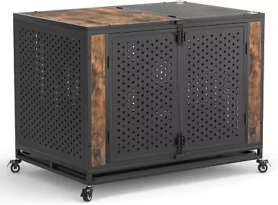 42  Heavy Duty Dog Crate Furniture For Large And Medium Dogs Brown • $241.49