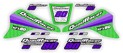 Green Purple KFX80 Quadracer Graphics Kit KFX 80 Decals Stickers Quad Quadsport • $59.99