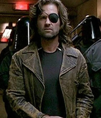 £90 • Buy Escape From LA Kurt Russell Snake Plissken Distressed Brown Leather Jacket