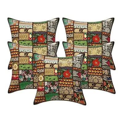 Cushion Cover Pillow Case Vintage Patchwork Traditional Throw Decor Art Yoga • $37.77