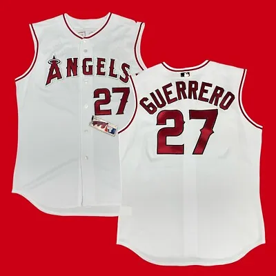 Vladimir Guerrero Anaheim Angels Majestic 6200 White Home Vest Jersey Size 48 • $175