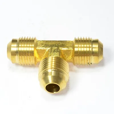 $8.94 • Buy Tee T Male 3/8 Flare Sae 45 Degree Fitting 3 Way Hvac Lng Natural Gas Propane Rv