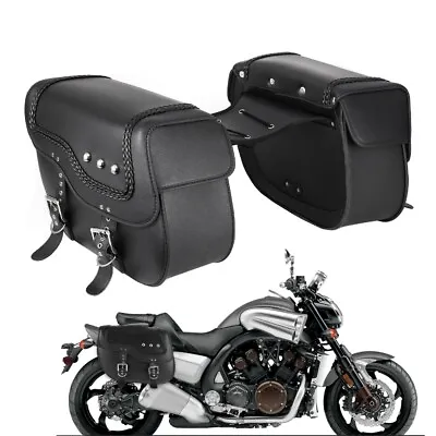 $129.99 • Buy Black Side Saddlebags Luggage For Yamaha V Star 650 950 1100 1300 XVS Custom