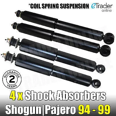 Mitsubishi Shogun Pajero 2.8 Td Mk2 91-99 Front Rear Shock Absorbers X4 Shockers • $83.29