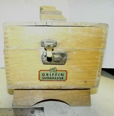 Vintage GRIFFEN SHINE MASTER Wooden Box SHOE SHINE Polish & Extras • $20