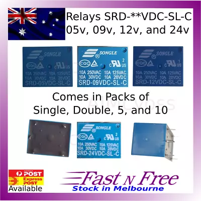 $12 • Buy Power Relay 24V, 12V, 9V, 5V 5 Pin Relay DC Coil SRD-**VDC-SL-C 10A