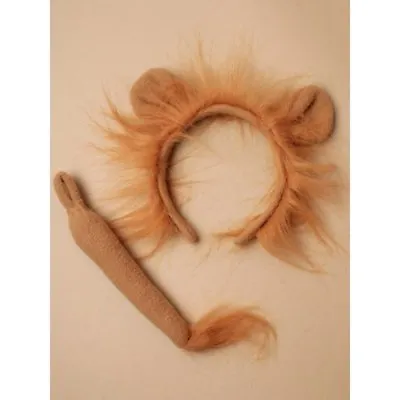 £5.99 • Buy Lion Mane Headband Aliceband & Tail Costume - Kids Animal Party Fancy Dress Up
