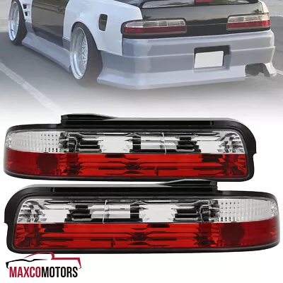 Red/Clear Tail Lights Fits 1989-1994 240SX S13 Coupe 2Dr Brake Signal Left+Right • $88.64