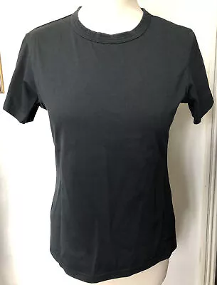 Y-3 YOHJI YAMAMOTO ADIDAS Ladies Black T-Shirt Top Sz Small Uk 10 • £7.50