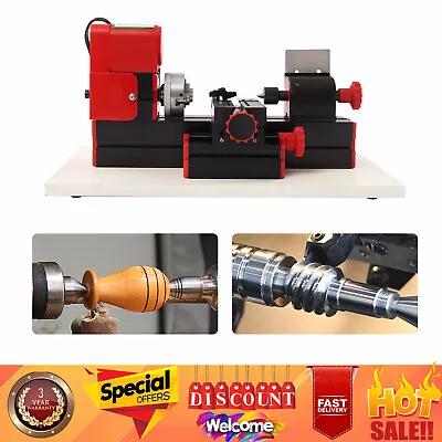 Benchtop Mini Metal Lathe Cutting Machine For DIY Wood Metal 45x135MM 12000rpm • $90.90