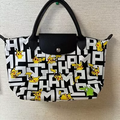 POKEMON LONGCHAMP Pikachu Le Pliage Shoulder Bag L LIMITED EDITION Used Pokemon • $189.99