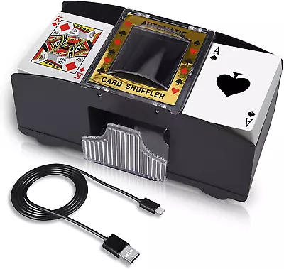 Automatic Card Shuffler - Electronic Casino Poker Card Shuffling Machine - Batte • $25.98