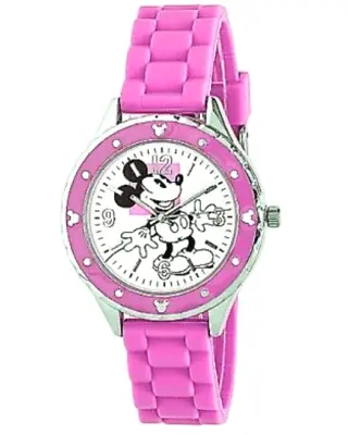 Disney Parks Authentic Watch✿ Mickey Mouse Classic Retro Pose Pie Eyed Pink Rare • $22.17
