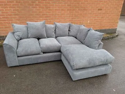 £499 • Buy SALE Corner Sofa LEFT RIGHT Hand Grey Kingston Soft Fabric 3+2 Seater Modern